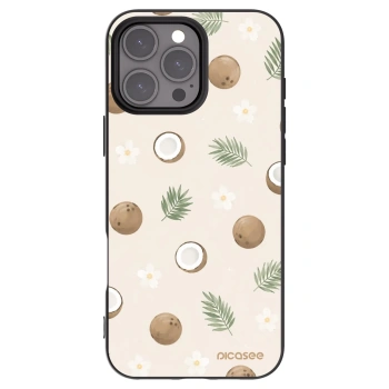 Picasee silikonowe czarne etui na Apple iPhone 16 Pro Max - Coconut Breeze
