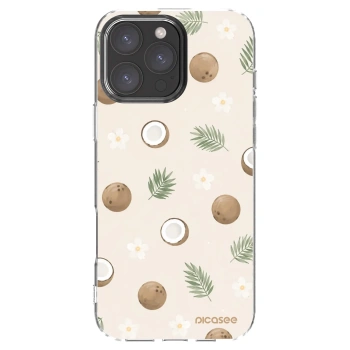 Picasee silikonowe przeźroczyste etui na Apple iPhone 16 Pro Max - Coconut Breeze