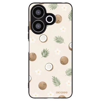 Picasee silikonowe czarne etui na Xiaomi Redmi 13 4G - Coconut Breeze