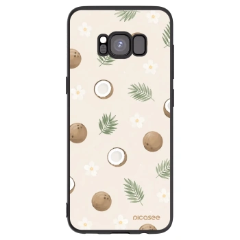 Picasee silikonowe czarne etui na Samsung Galaxy S8 G950F - Coconut Breeze