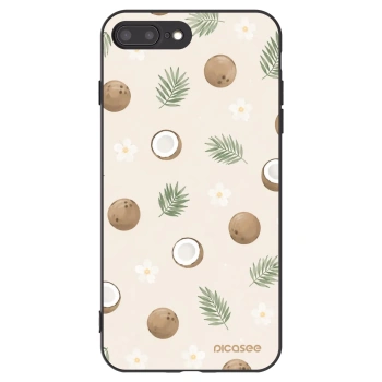 Picasee silikonowe czarne etui na Apple iPhone 7 Plus - Coconut Breeze