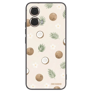 Picasee silikonowe czarne etui na Motorola Moto G85 - Coconut Breeze