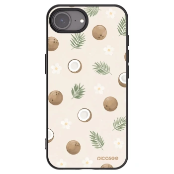 Picasee silikonowe czarne etui na Apple iPhone 16e - Coconut Breeze