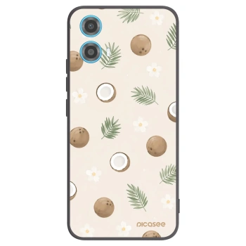 Picasee silikonowe czarne etui na Motorola Moto G34 5G - Coconut Breeze