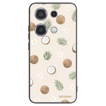 Picasee silikonowe czarne etui na Xiaomi Redmi Note 14S - Coconut Breeze