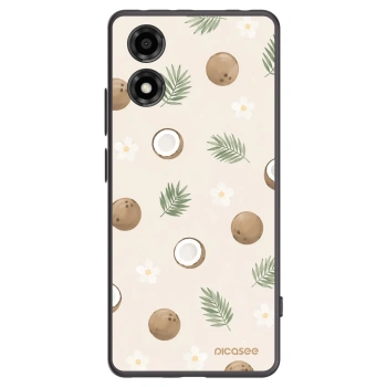 Picasee silikonowe czarne etui na Motorola Moto E14 - Coconut Breeze