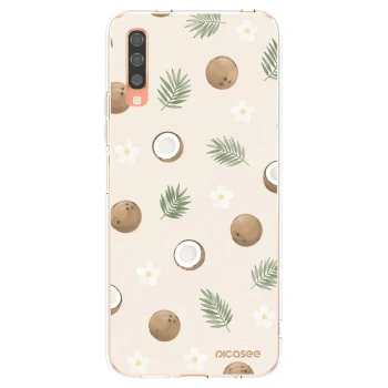 Picasee silikonowe przeźroczyste etui na Samsung Galaxy A70 A705F - Coconut Breeze