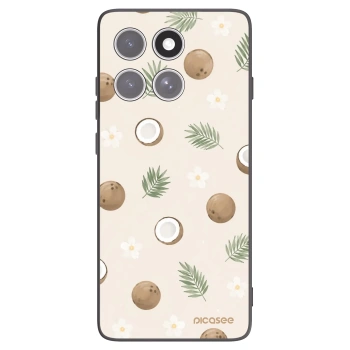 Picasee silikonowe czarne etui na Motorola Edge 60 Pro - Coconut Breeze