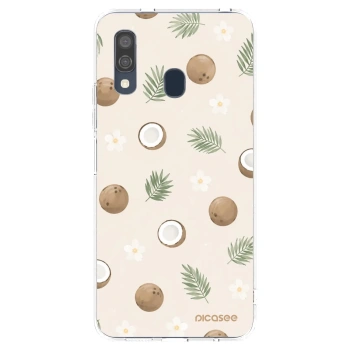 Picasee silikonowe przeźroczyste etui na Samsung Galaxy A40 A405F - Coconut Breeze