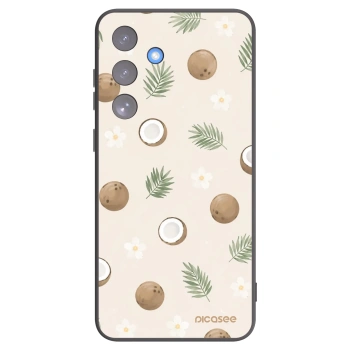 Picasee silikonowe czarne etui na Samsung Galaxy S25 FE 5G - Coconut Breeze