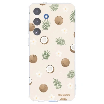 Picasee silikonowe przeźroczyste etui na Samsung Galaxy S25 FE 5G - Coconut Breeze