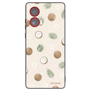 Picasee silikonowe czarne etui na Motorola Edge 50 Fusion - Coconut Breeze