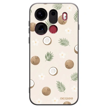 Picasee silikonowe czarne etui na OPPO Find X9 Pro - Coconut Breeze