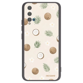 Picasee silikonowe czarne etui na Huawei Nova 5T - Coconut Breeze
