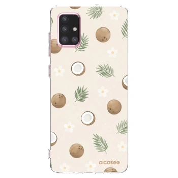 Picasee silikonowe przeźroczyste etui na Samsung Galaxy A71 A715F - Coconut Breeze