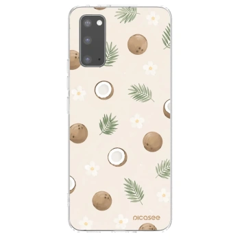 Picasee silikonowe przeźroczyste etui na Samsung Galaxy S20 G980F - Coconut Breeze