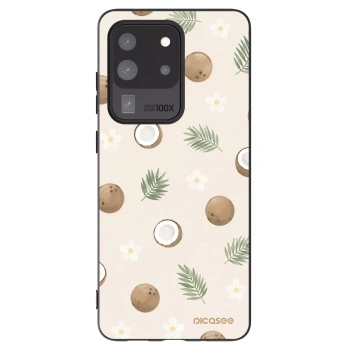 Picasee silikonowe czarne etui na Samsung Galaxy S20 Ultra 5G G988F - Coconut Breeze