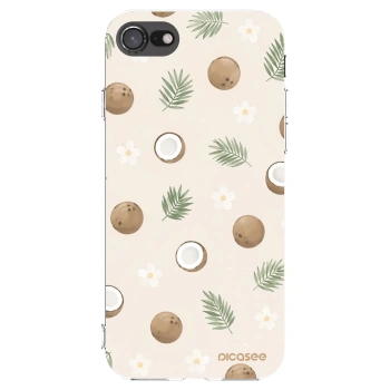 Picasee silikonowe przeźroczyste etui na Apple iPhone SE 2020 - Coconut Breeze