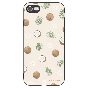 Picasee silikonowe czarne etui na Apple iPhone SE 2020 - Coconut Breeze