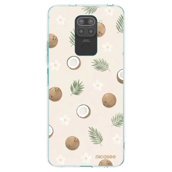 Picasee silikonowe czarne etui na Xiaomi Redmi Note 9 - Coconut Breeze