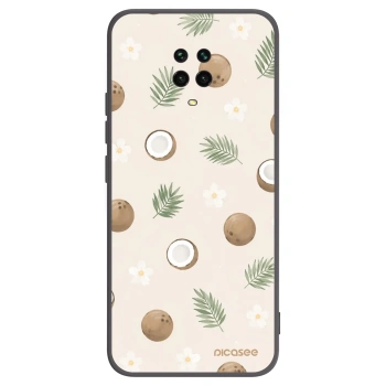 Picasee silikonowe czarne etui na Xiaomi Redmi Note 9S - Coconut Breeze