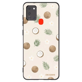 Picasee silikonowe czarne etui na Samsung Galaxy A21s - Coconut Breeze