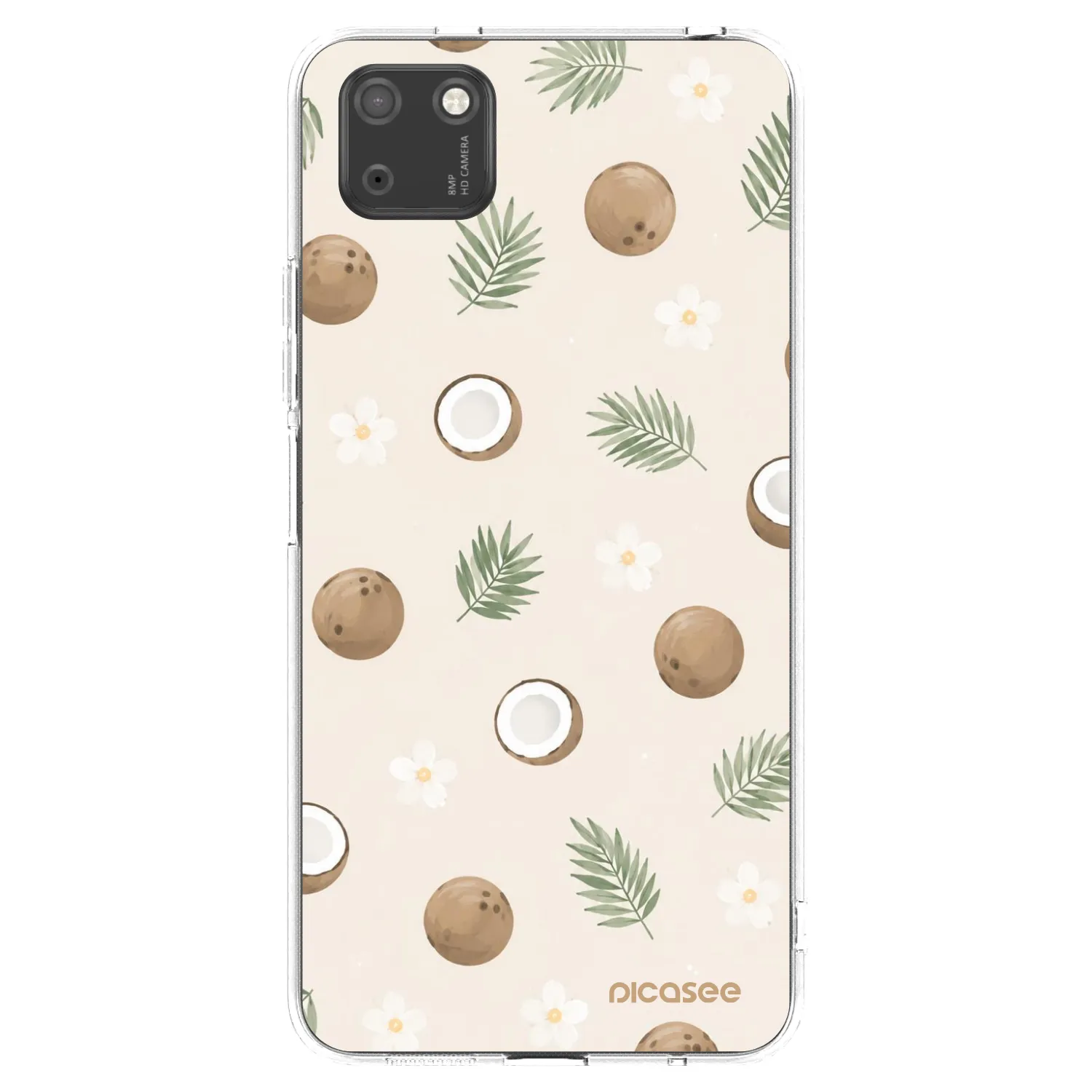 Picasee silikonowe przeźroczyste etui na Huawei Y5P - Coconut Breeze