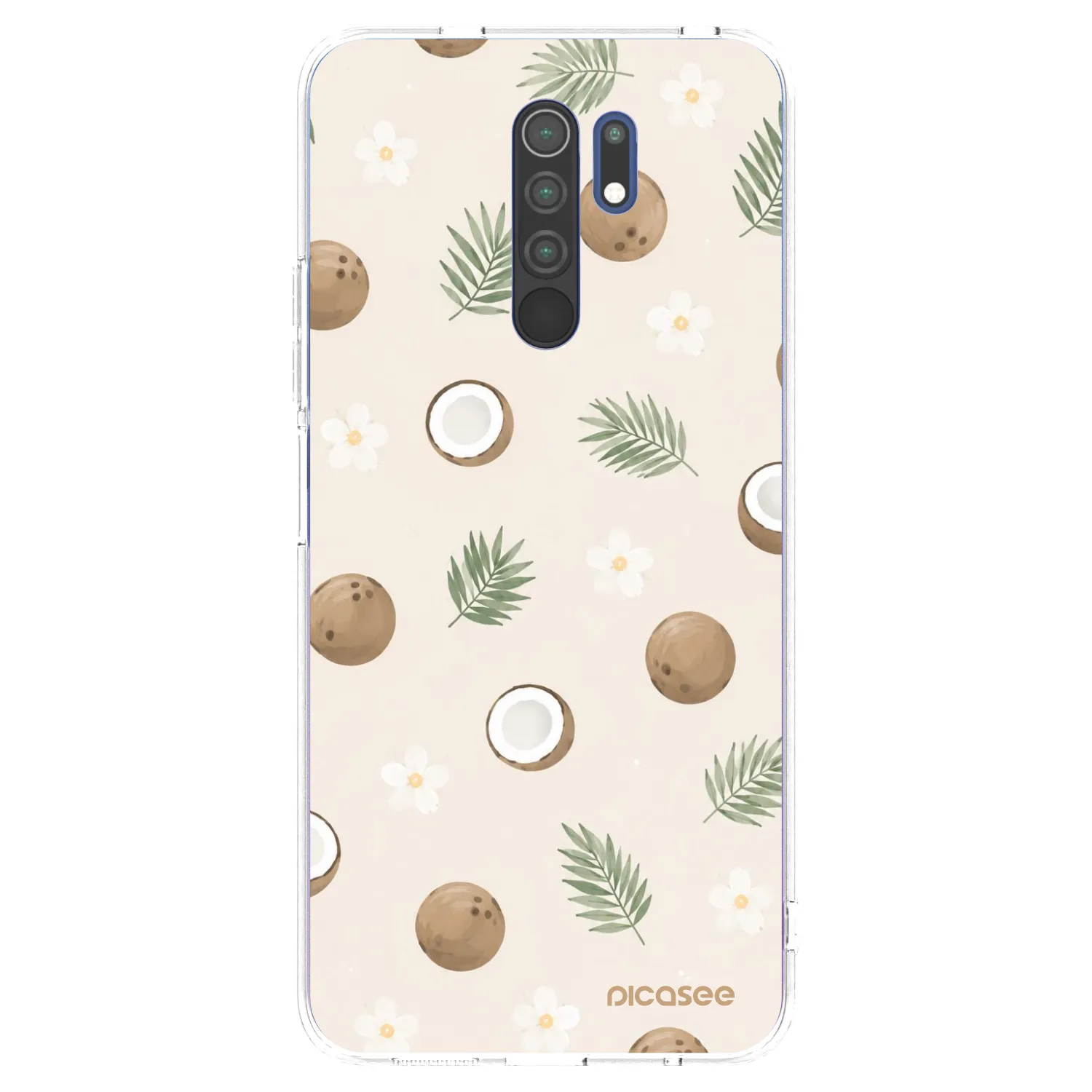 Picasee silikonowe przeźroczyste etui na Xiaomi Redmi 9 - Coconut Breeze