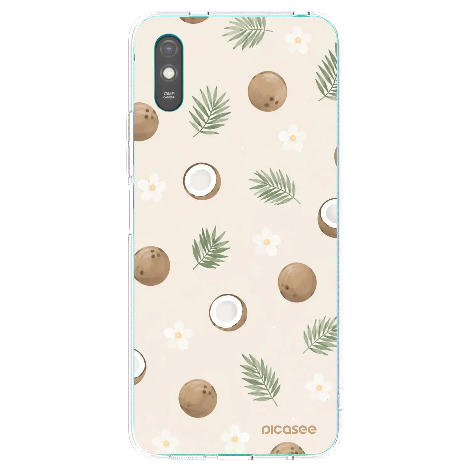 Picasee silikonowe przeźroczyste etui na Xiaomi Redmi 9A - Coconut Breeze