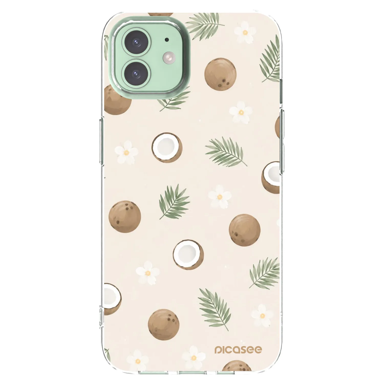 Picasee silikonowe przeźroczyste etui na Apple iPhone 12 - Coconut Breeze