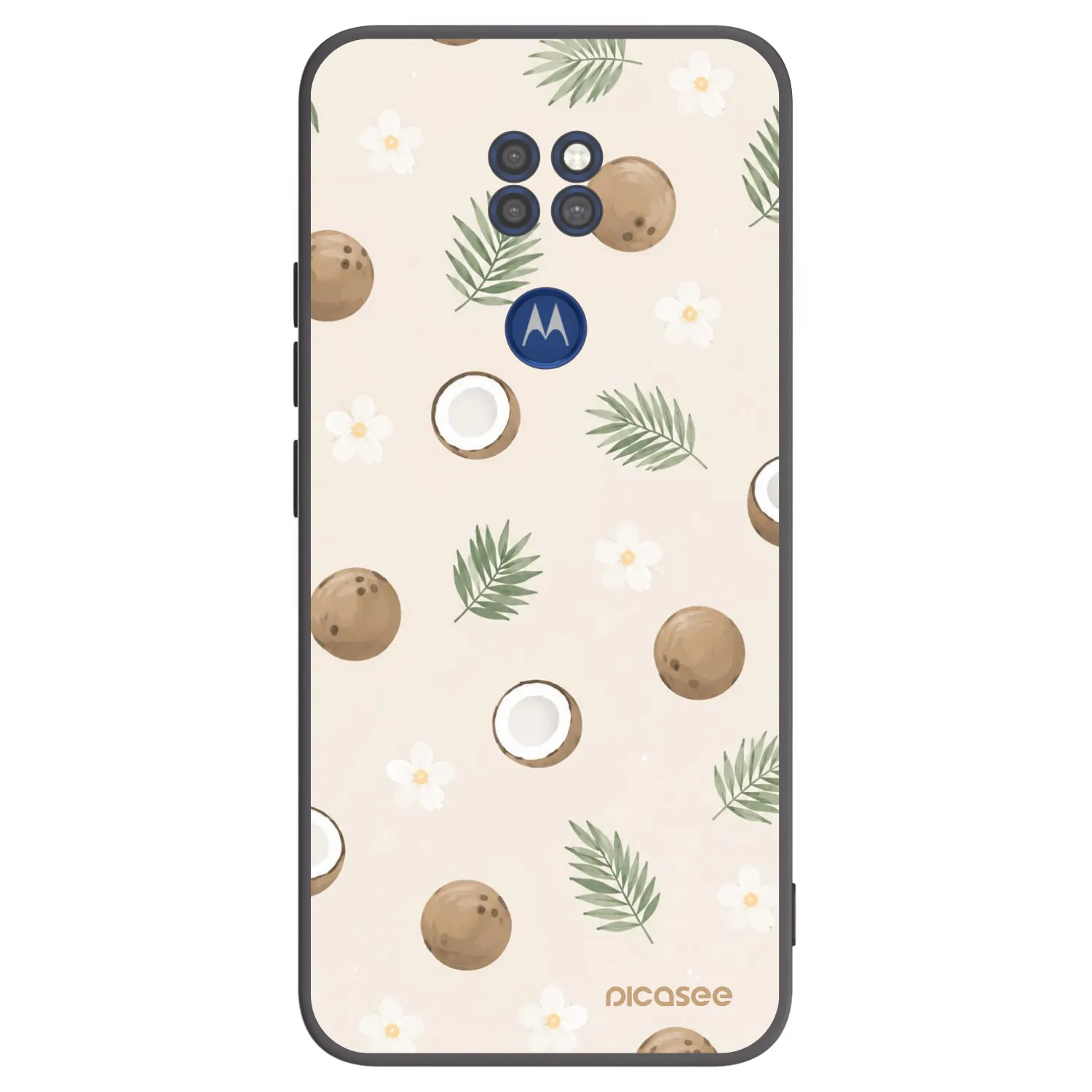 Picasee silikonowe czarne etui na Motorola Moto G9 Play - Coconut Breeze