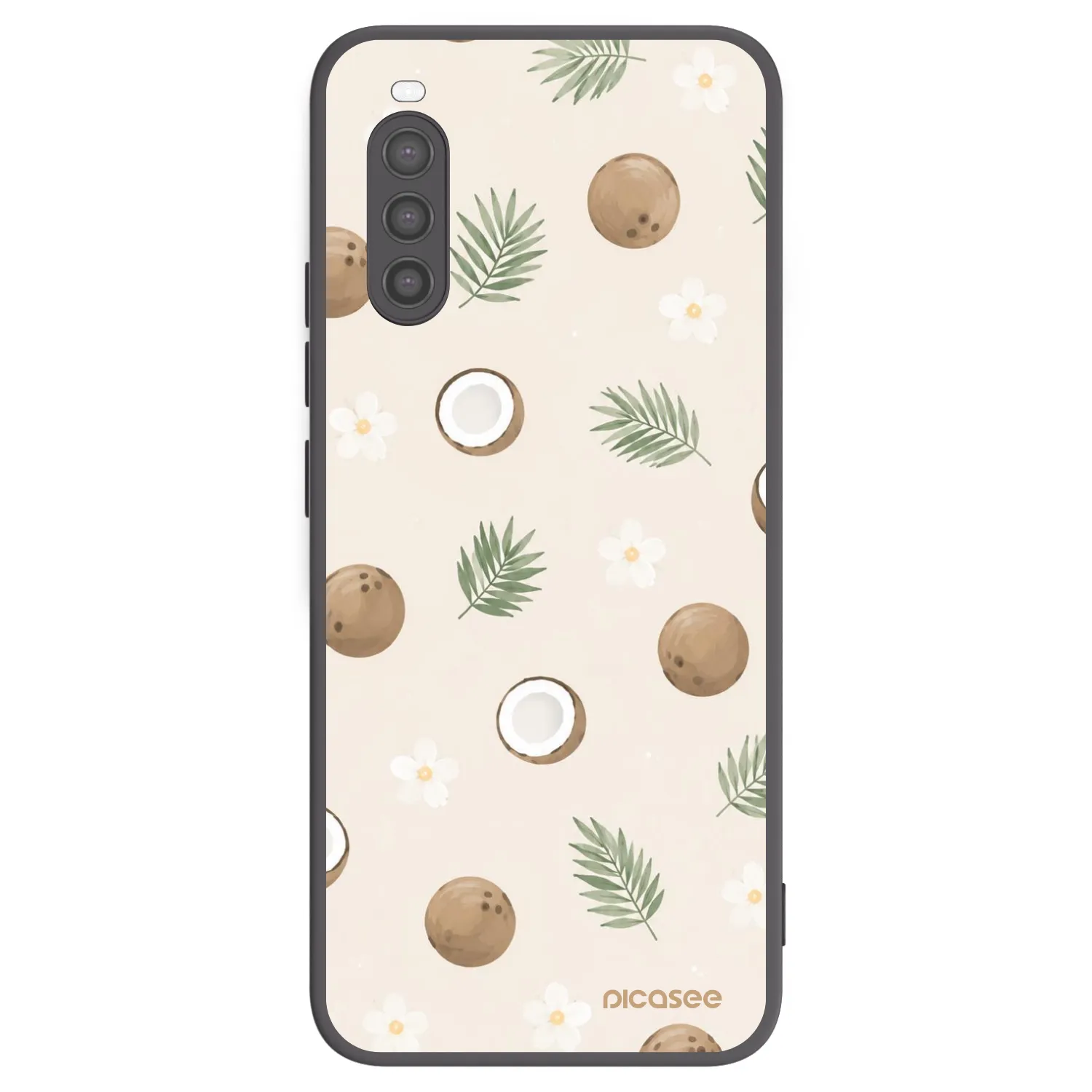 Picasee silikonowe czarne etui na Sony Xperia 10 II - Coconut Breeze