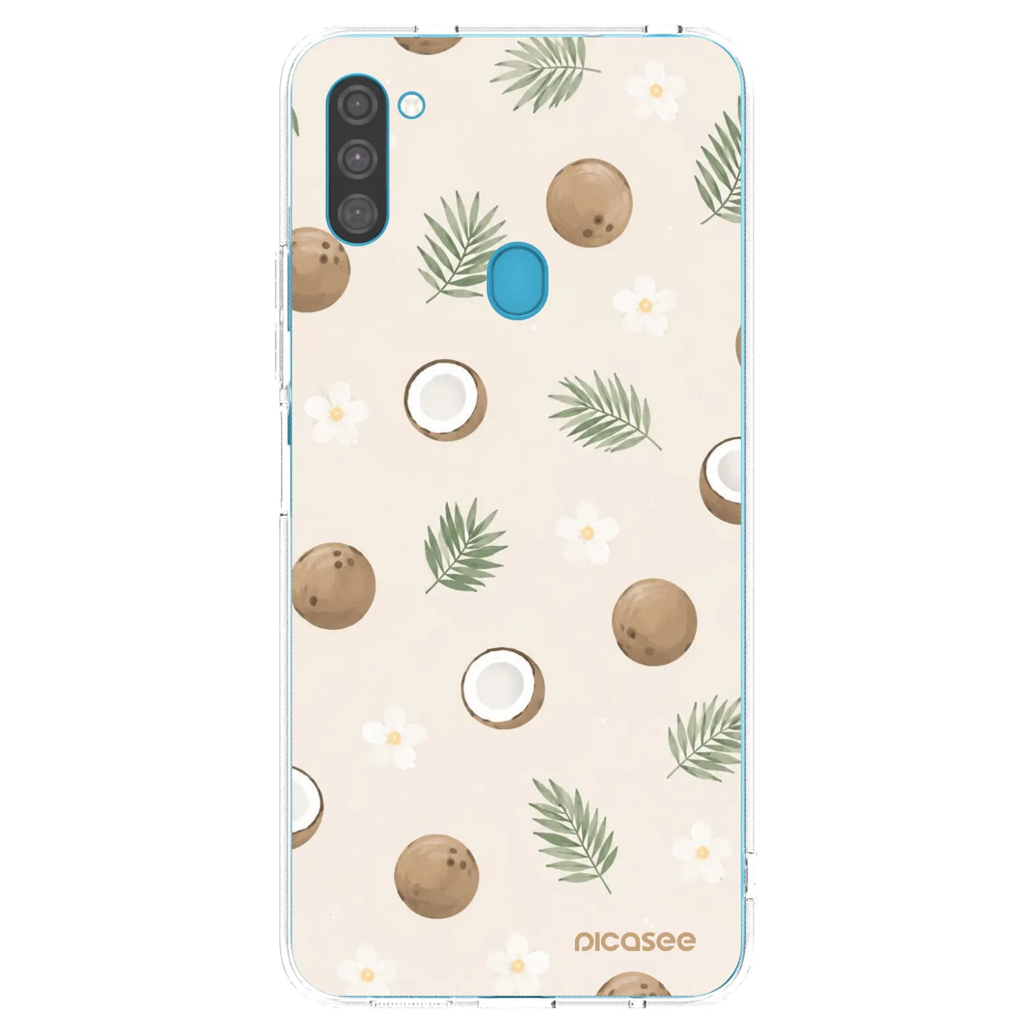 Picasee silikonowe przeźroczyste etui na Samsung Galaxy M11 - Coconut Breeze
