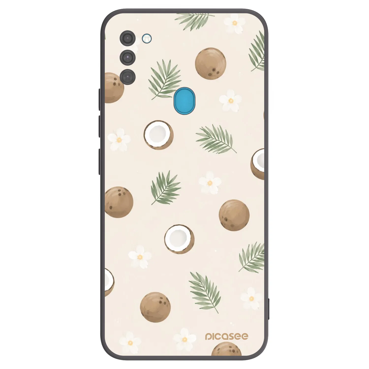 Picasee silikonowe czarne etui na Samsung Galaxy M11 - Coconut Breeze