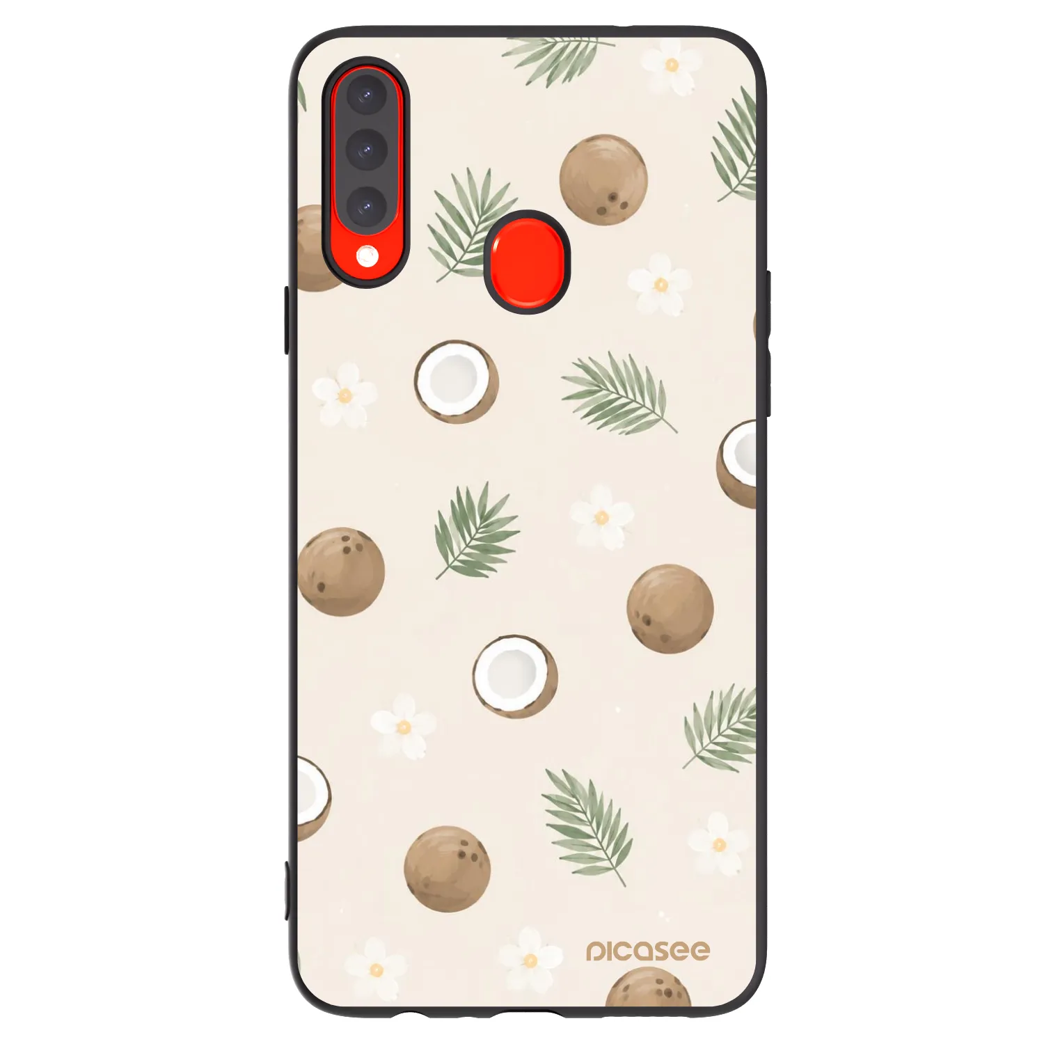 Picasee silikonowe czarne etui na Samsung Galaxy A20s - Coconut Breeze