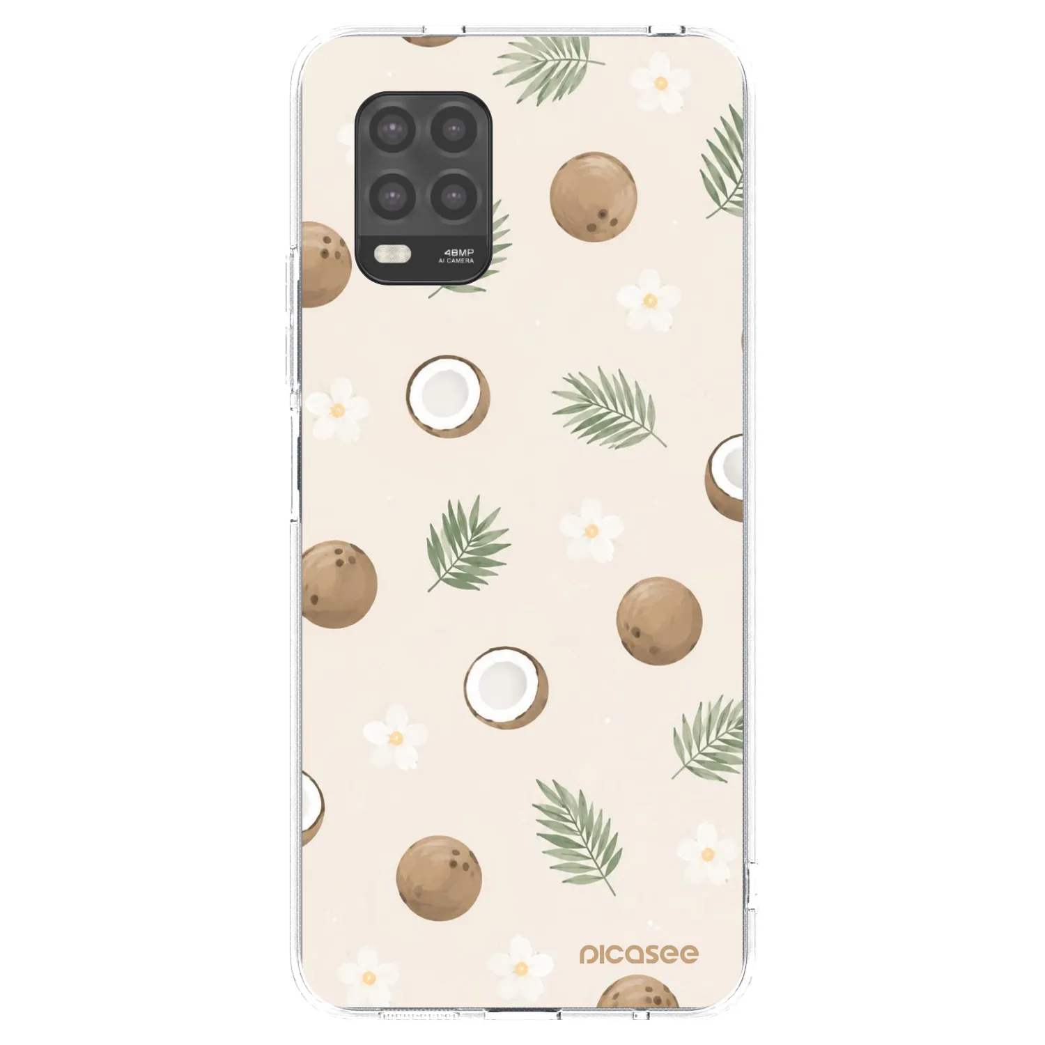 Picasee silikonowe przeźroczyste etui na Xiaomi Mi 10 Lite - Coconut Breeze