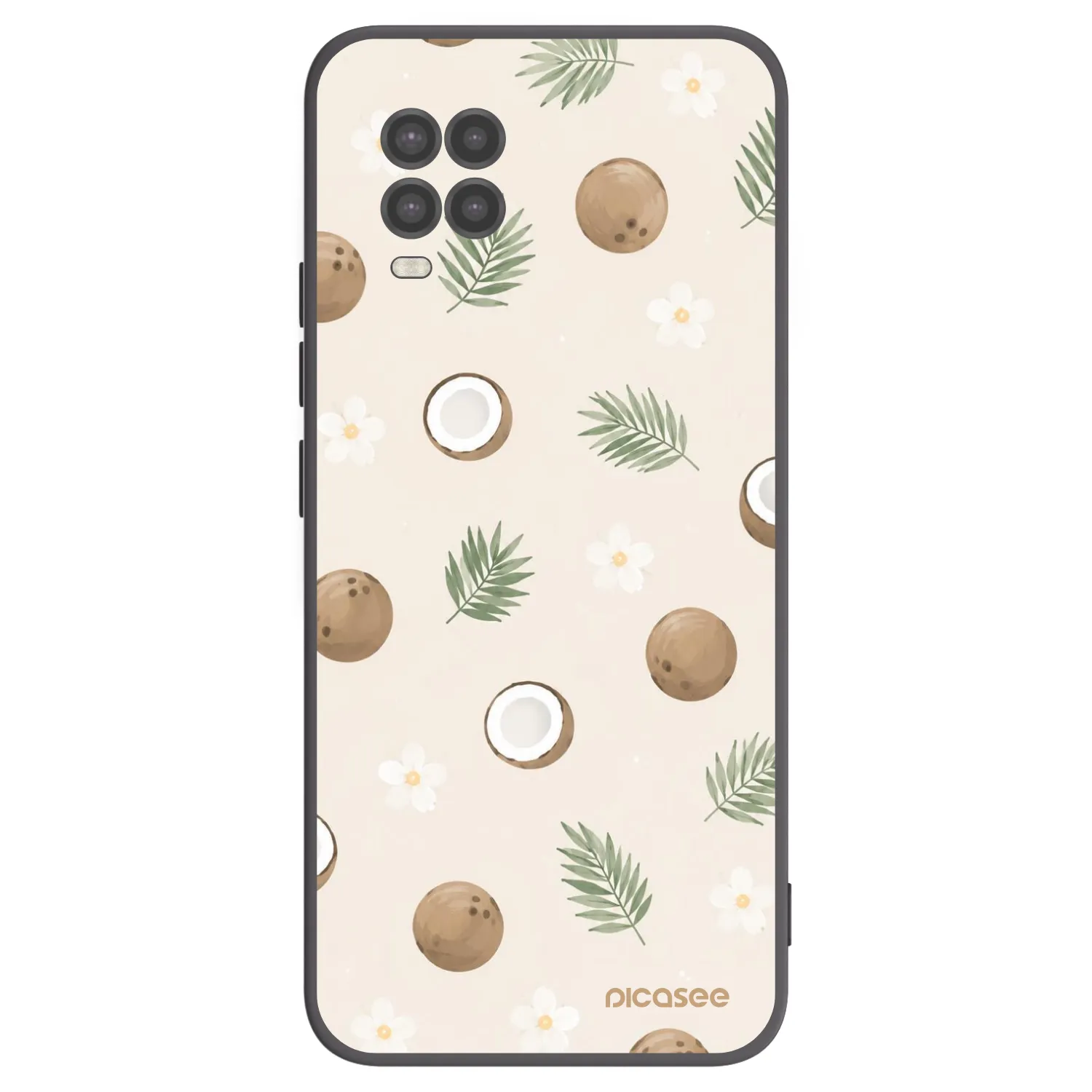 Picasee silikonowe czarne etui na Xiaomi Mi 10 Lite - Coconut Breeze