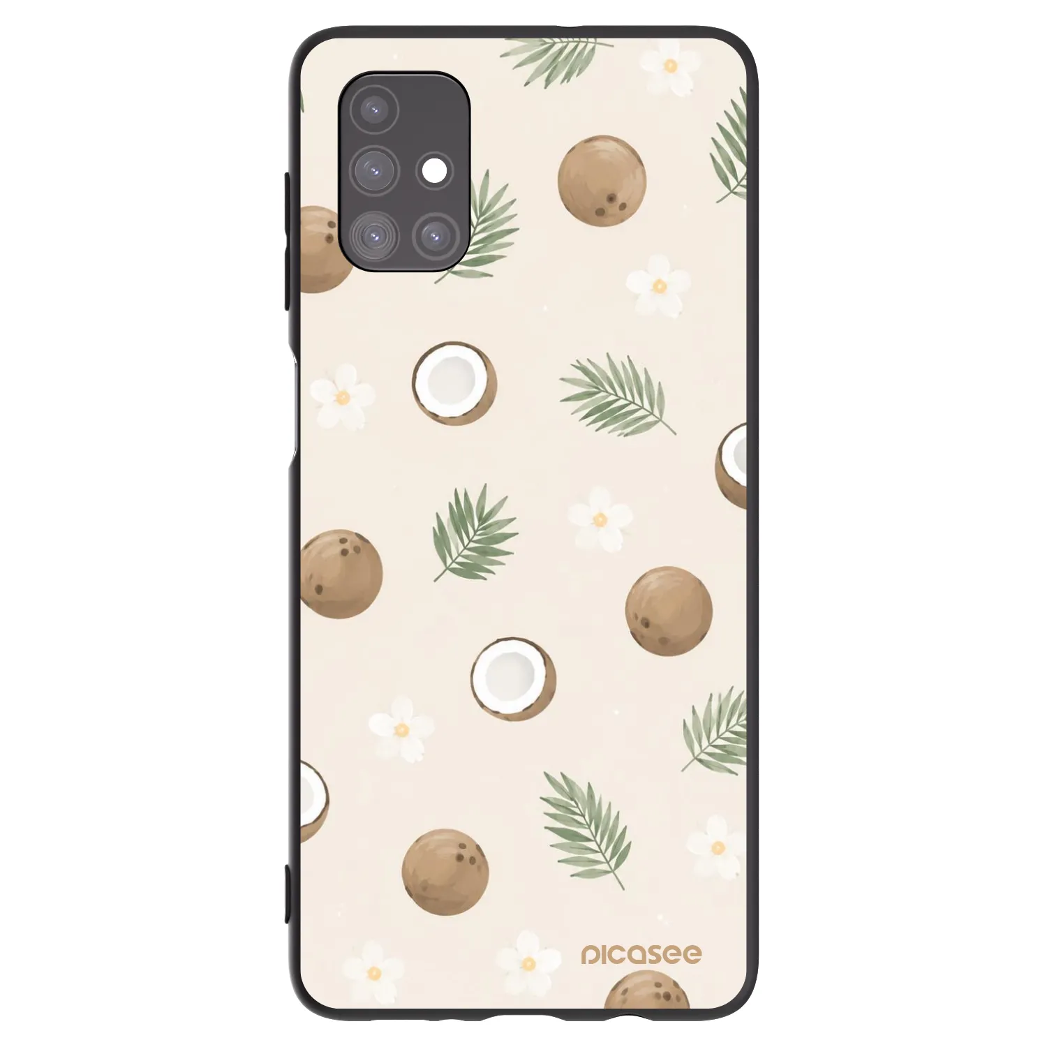 Picasee silikonowe czarne etui na Samsung Galaxy M51 M515F - Coconut Breeze