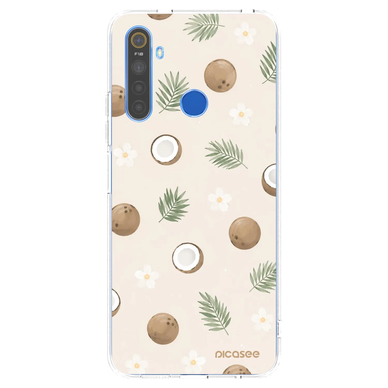 Picasee silikonowe przeźroczyste etui na Realme 5 - Coconut Breeze