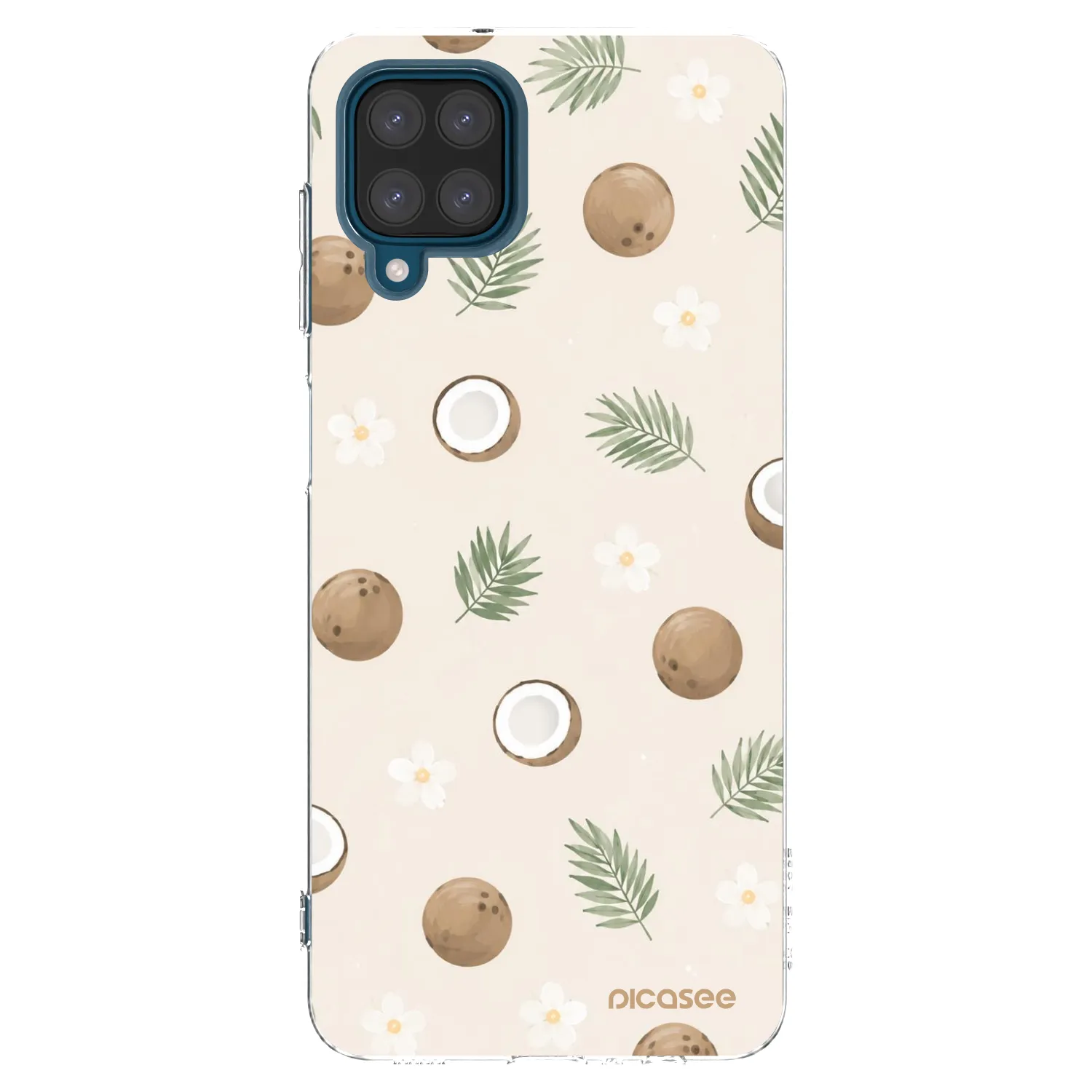 Picasee silikonowe przeźroczyste etui na Samsung Galaxy A12 A125F - Coconut Breeze