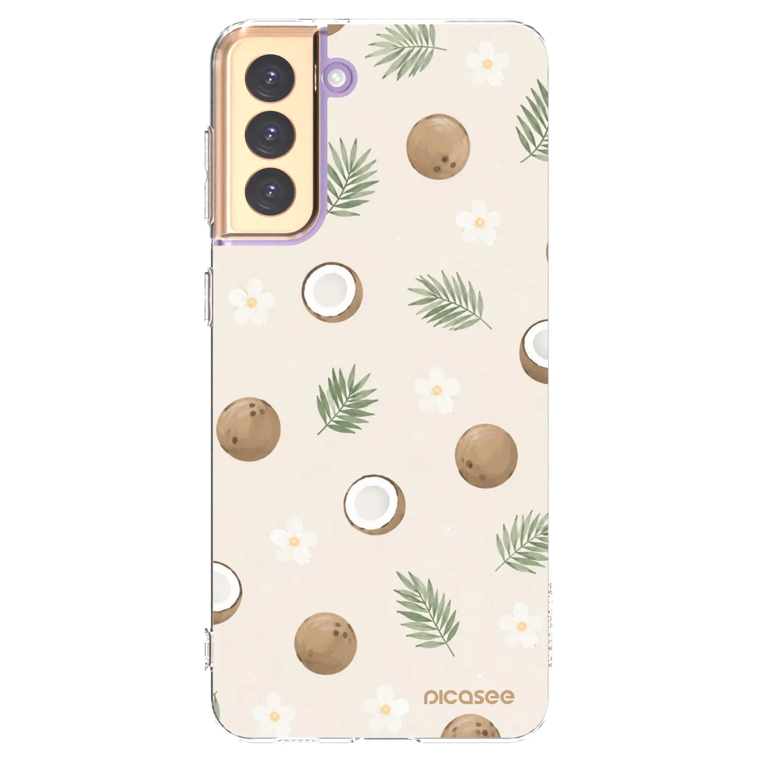 Picasee silikonowe przeźroczyste etui na Samsung Galaxy S21+ 5G G996F - Coconut Breeze