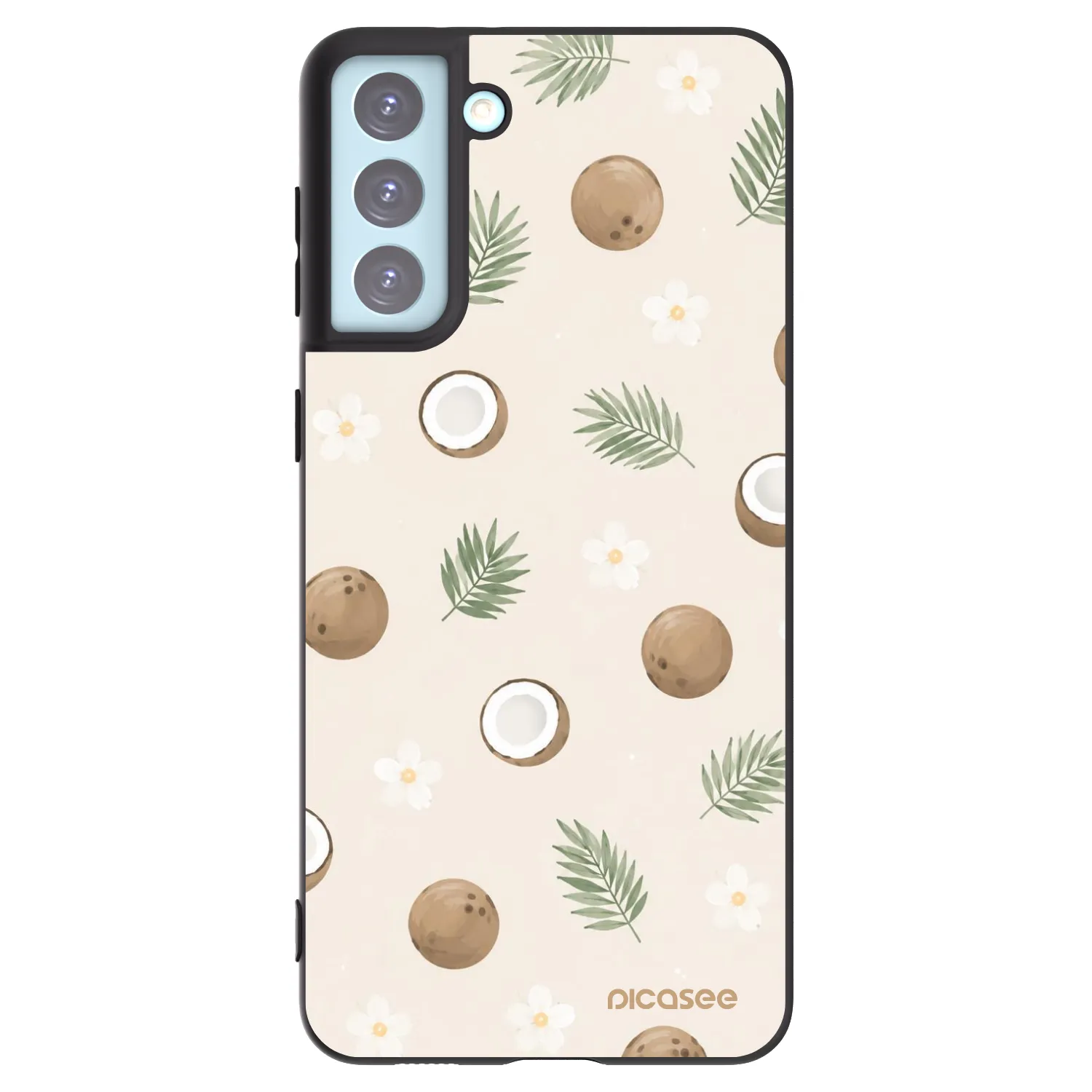 Picasee silikonowe czarne etui na Samsung Galaxy S21+ 5G G996F - Coconut Breeze