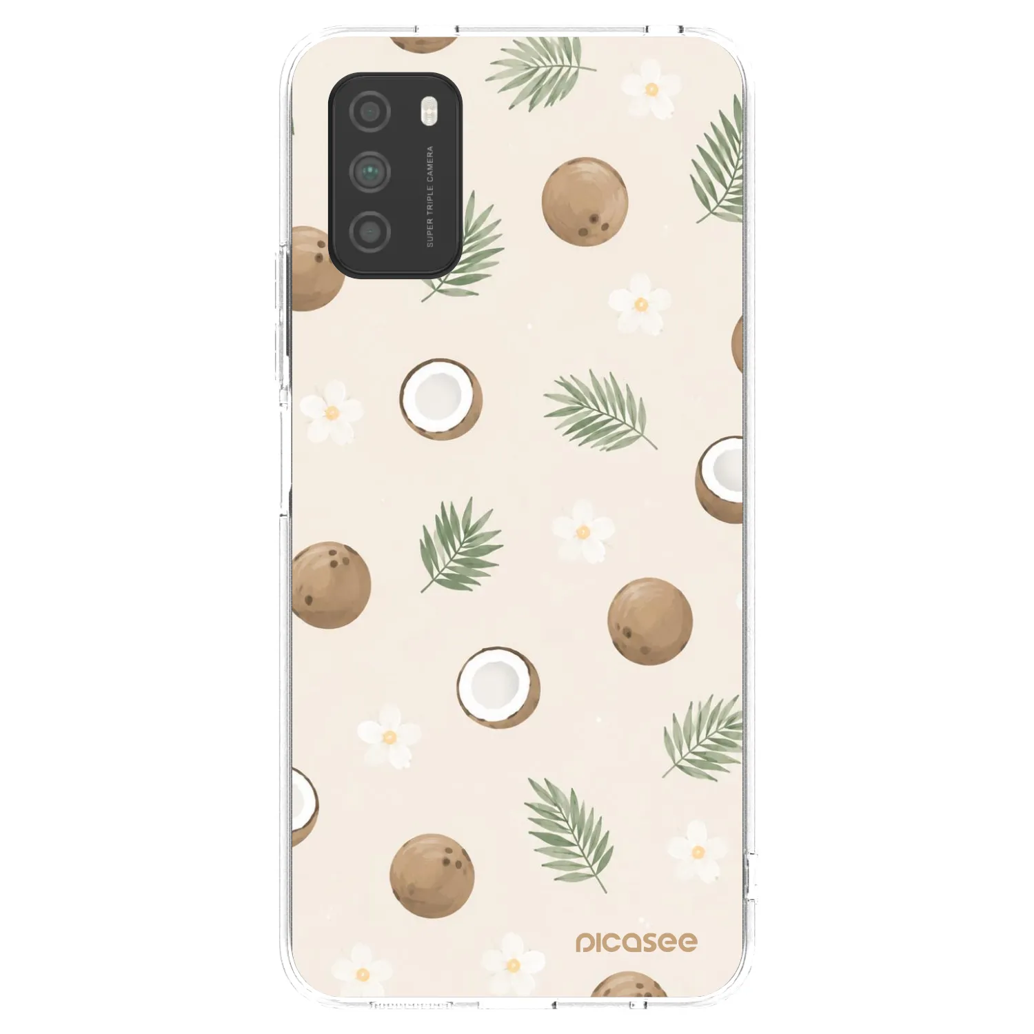 Picasee silikonowe przeźroczyste etui na Xiaomi Poco M3 - Coconut Breeze