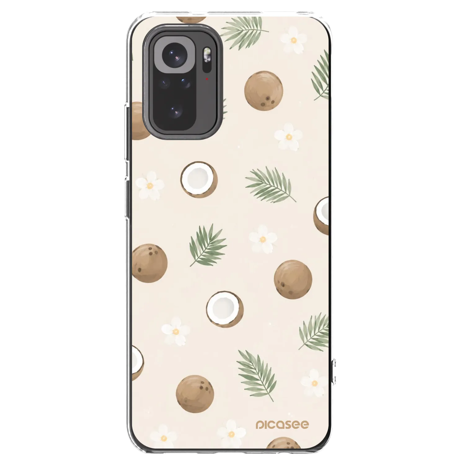 Picasee silikonowe przeźroczyste etui na Xiaomi Redmi Note 10 - Coconut Breeze