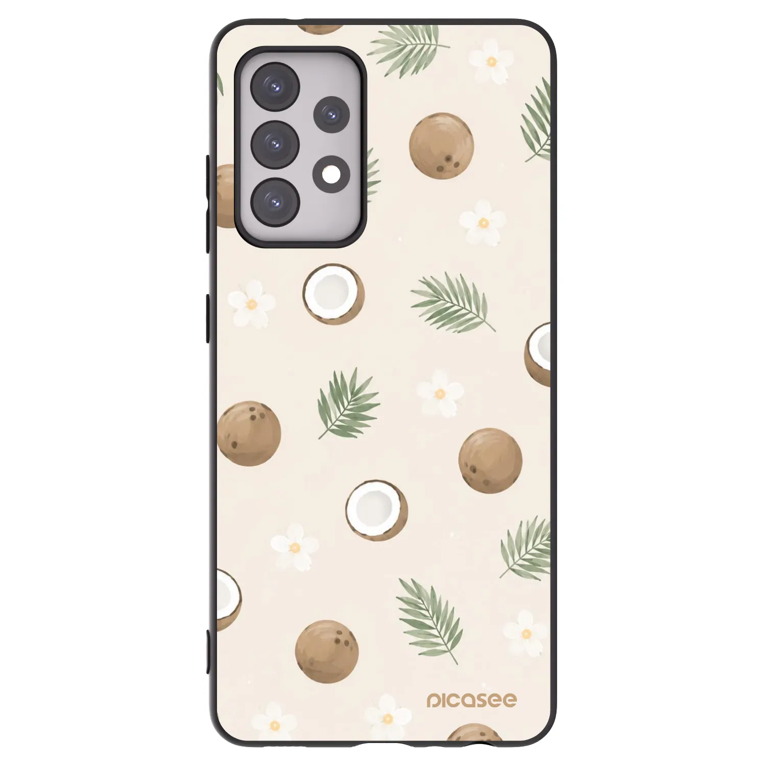 Picasee silikonowe czarne etui na Samsung Galaxy A52 5G A525F - Coconut Breeze