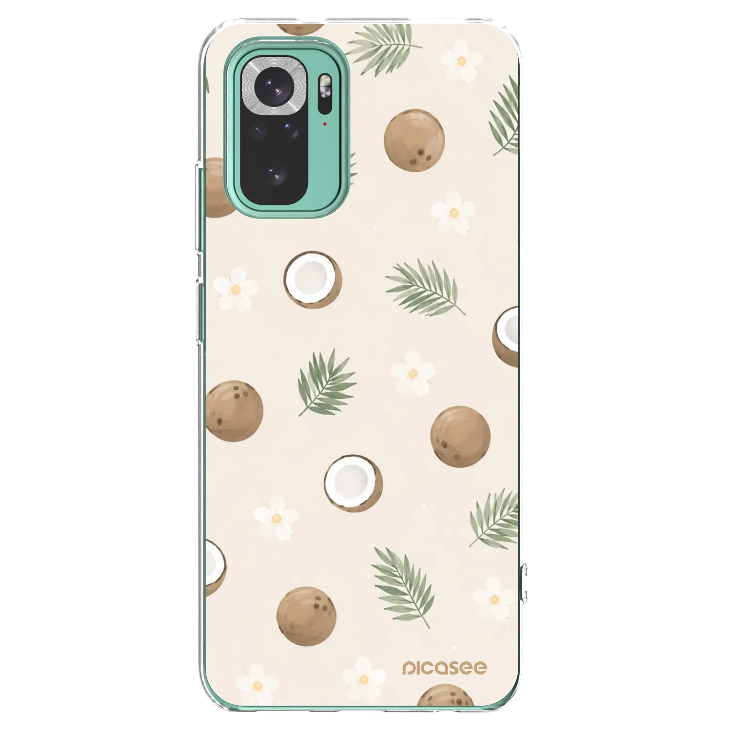 Picasee silikonowe przeźroczyste etui na Xiaomi Redmi Note 10 Pro - Coconut Breeze