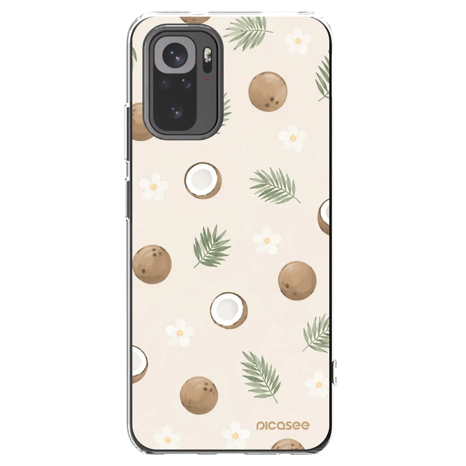 Picasee silikonowe przeźroczyste etui na Xiaomi Redmi Note 10S - Coconut Breeze
