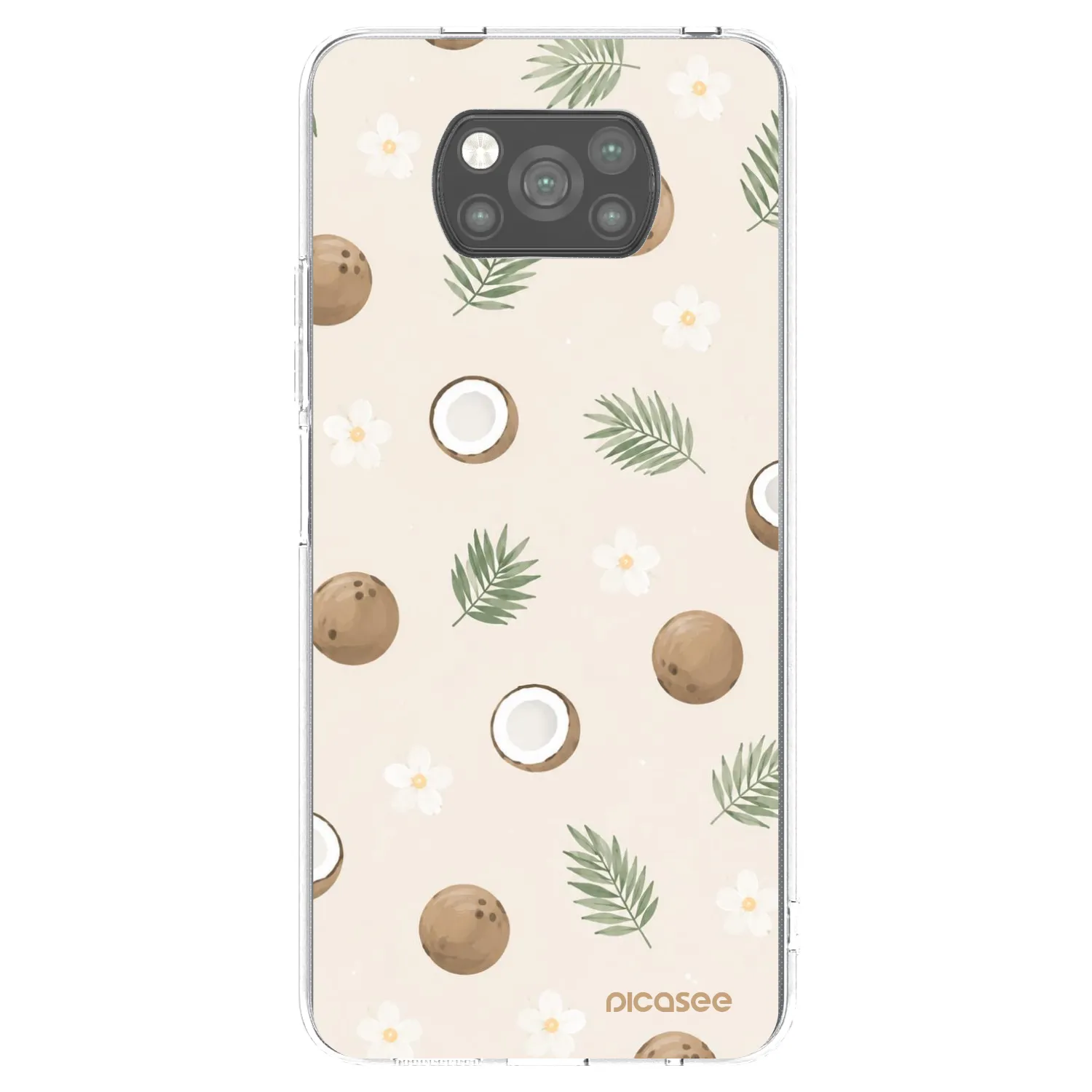 Picasee silikonowe czarne etui na Xiaomi Poco X3 Pro - Coconut Breeze