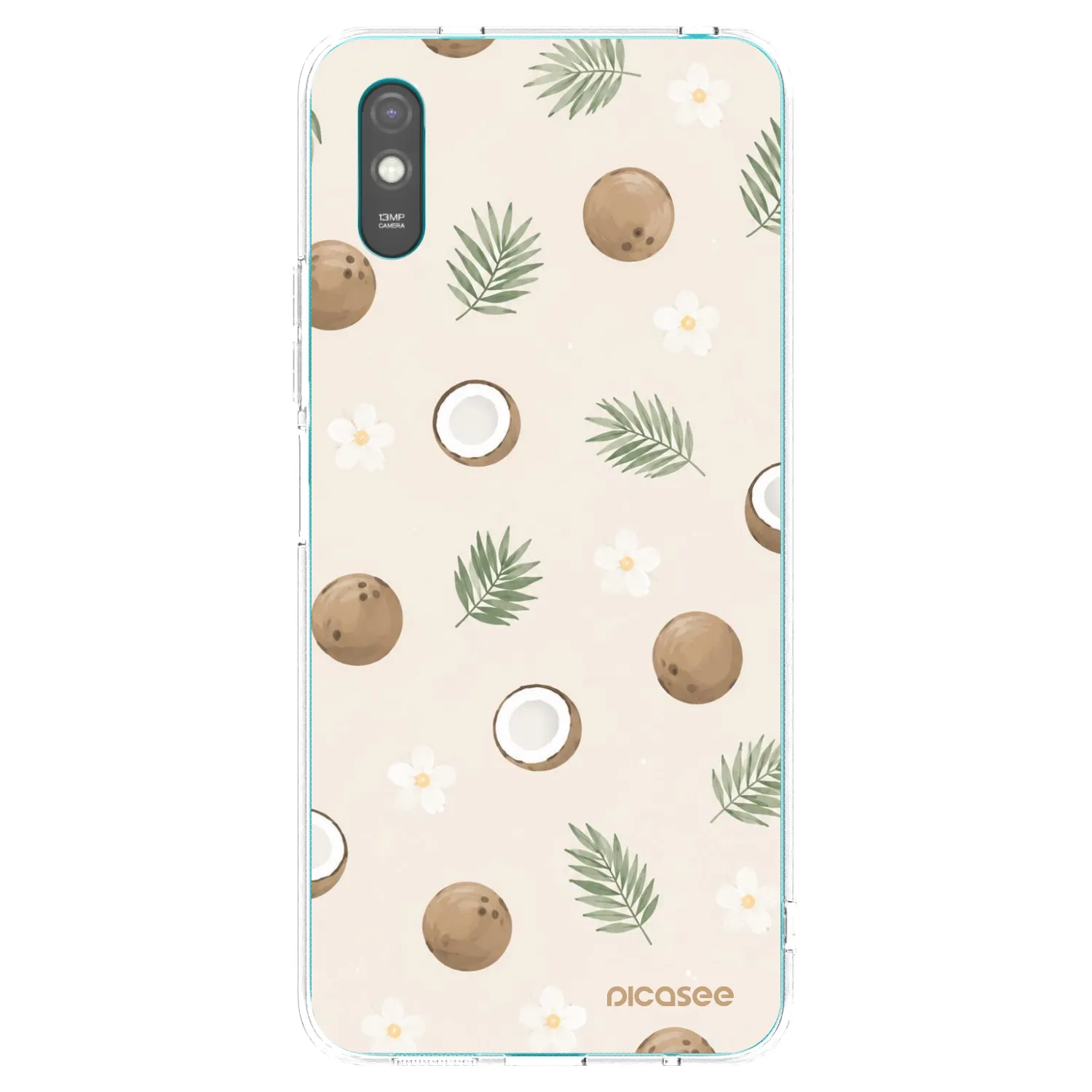 Picasee silikonowe przeźroczyste etui na Xiaomi Redmi 9AT - Coconut Breeze