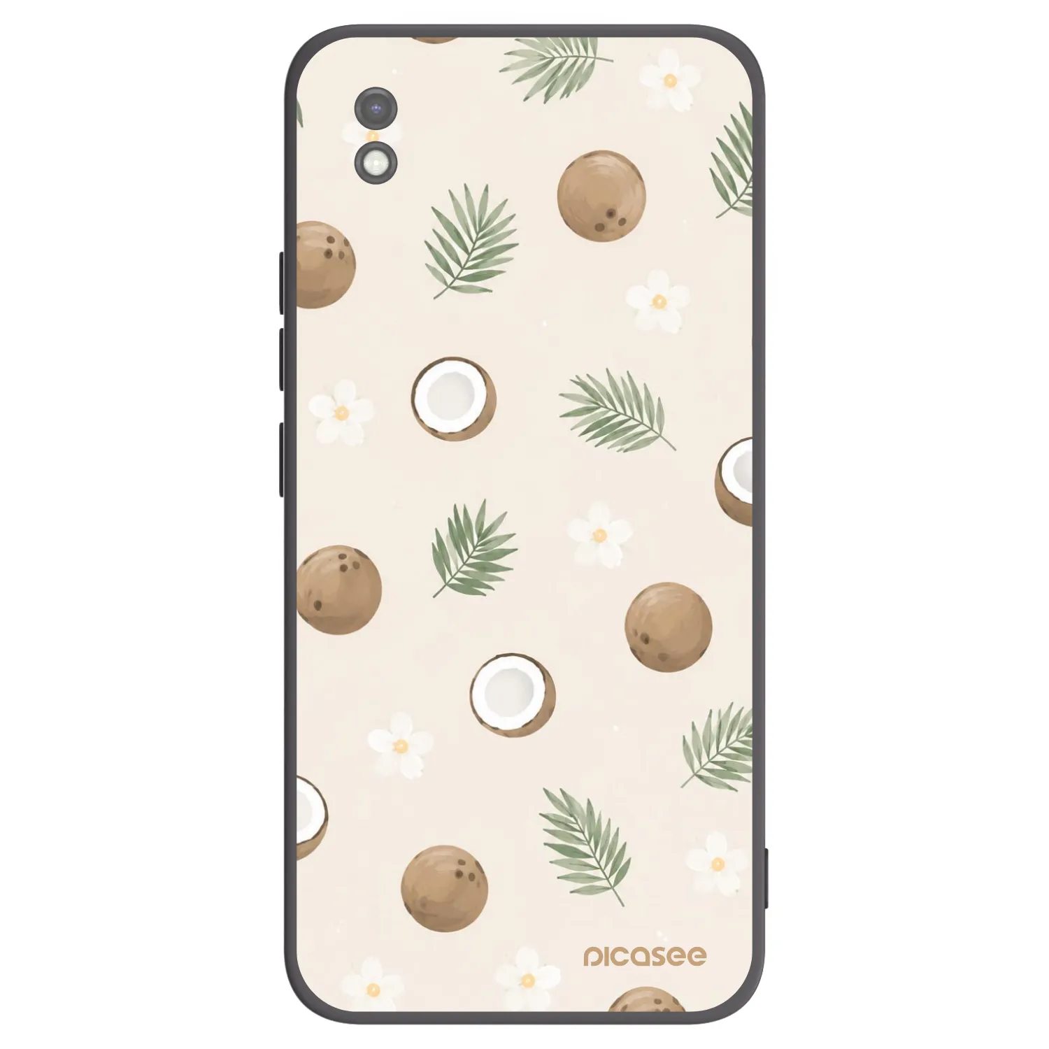 Picasee silikonowe czarne etui na Xiaomi Redmi 9AT - Coconut Breeze
